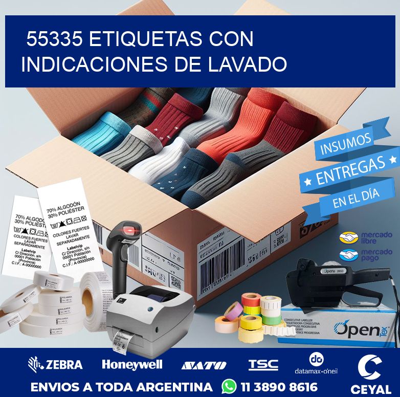 55335 ETIQUETAS CON INDICACIONES DE LAVADO