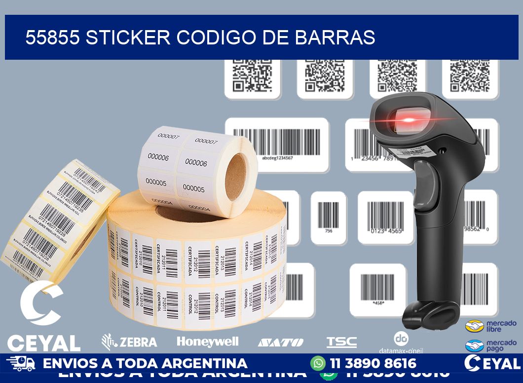 55855 STICKER CODIGO DE BARRAS