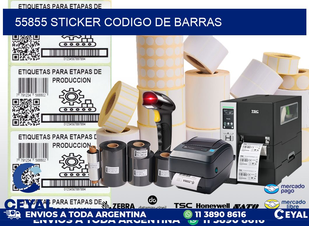 55855 STICKER CODIGO DE BARRAS