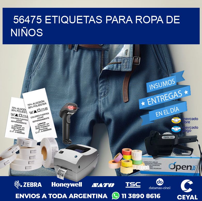 56475 ETIQUETAS PARA ROPA DE NIÑOS