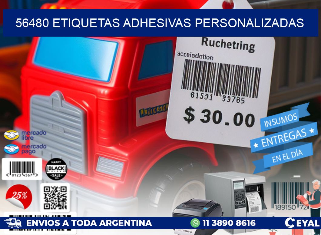 56480 Etiquetas adhesivas personalizadas