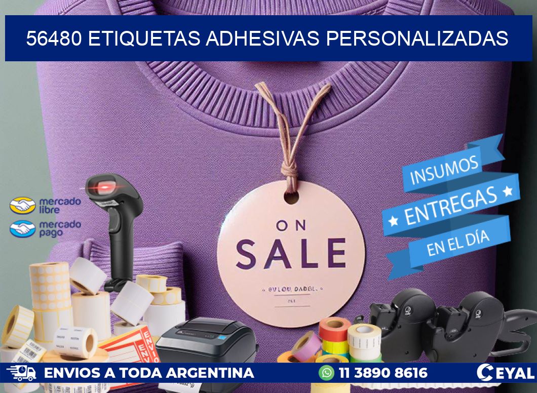 56480 Etiquetas adhesivas personalizadas