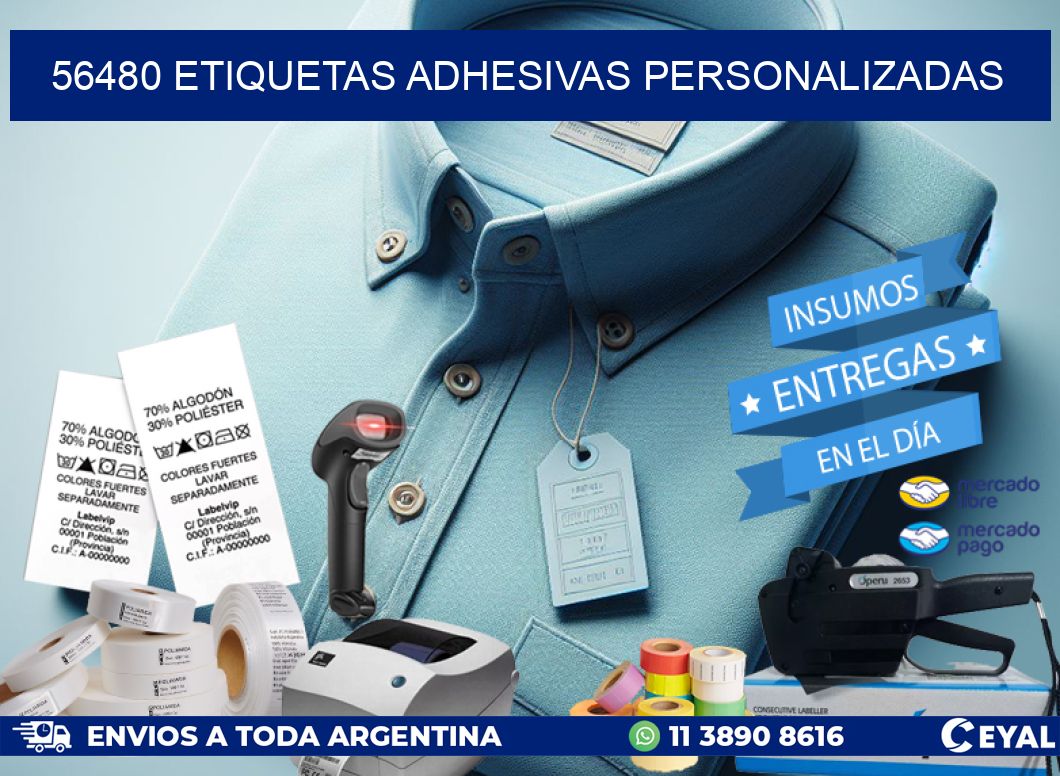 56480 Etiquetas adhesivas personalizadas