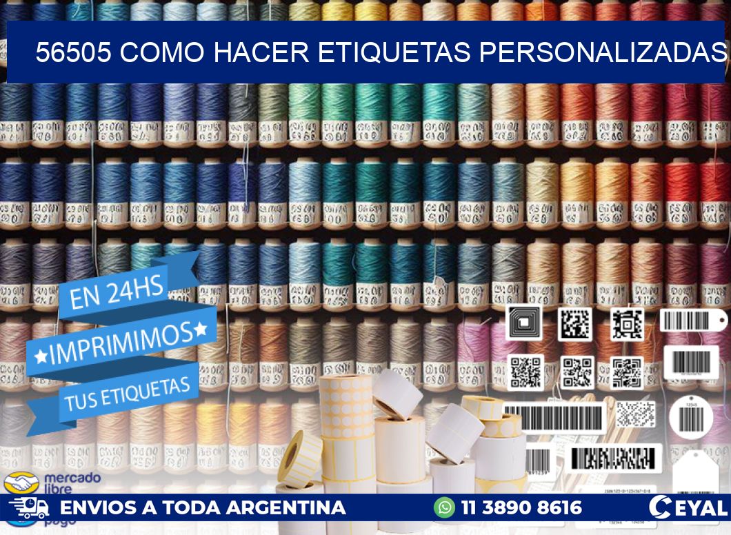 56505 como hacer etiquetas personalizadas