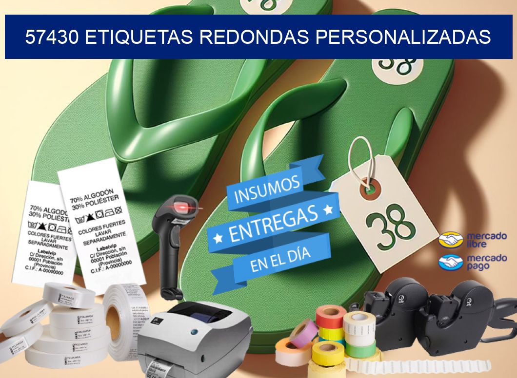 57430 ETIQUETAS REDONDAS PERSONALIZADAS