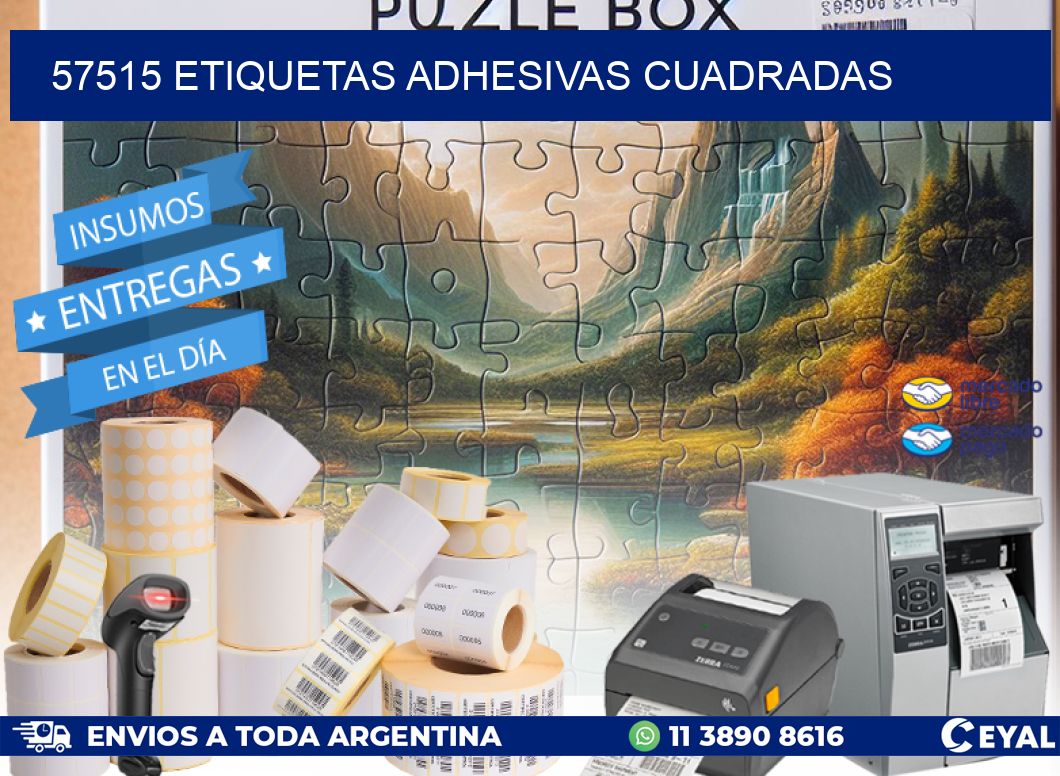 57515 ETIQUETAS ADHESIVAS CUADRADAS