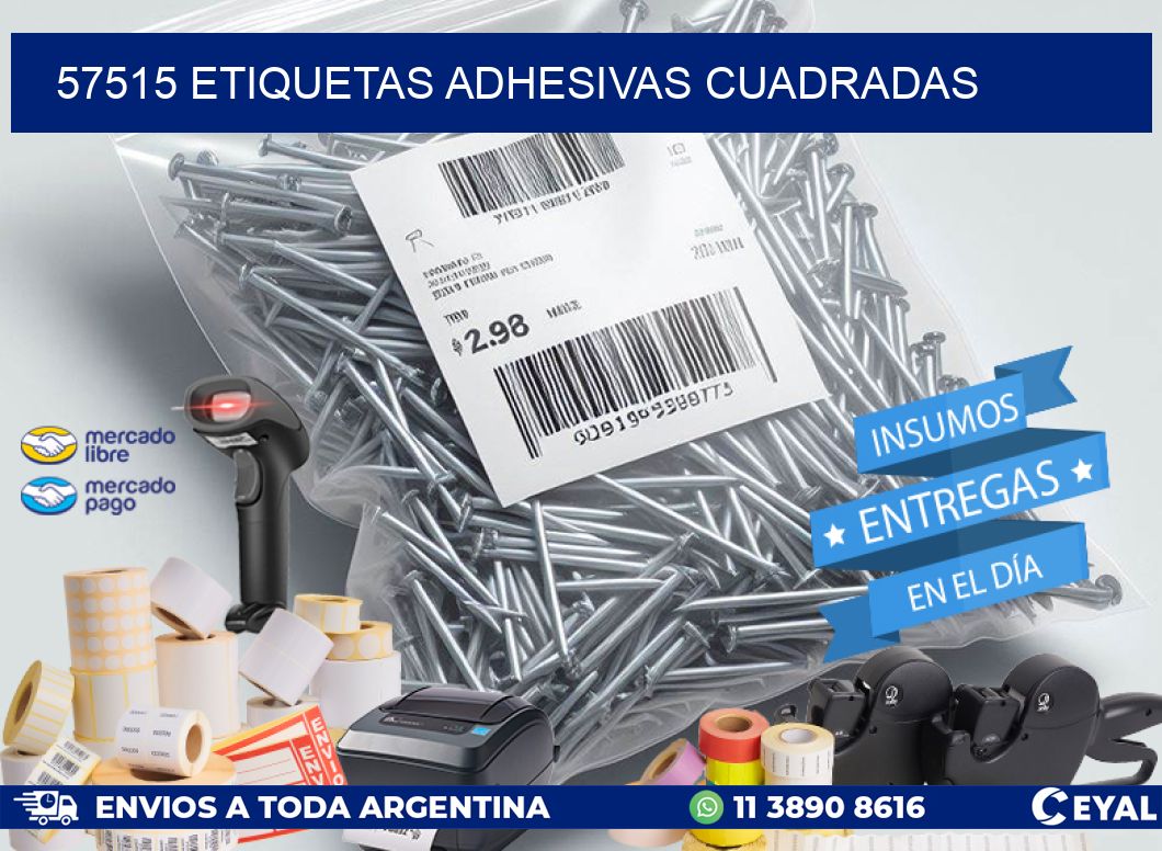 57515 ETIQUETAS ADHESIVAS CUADRADAS