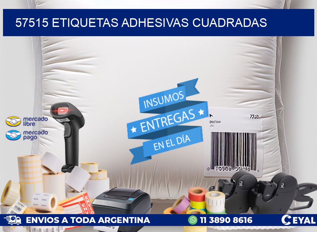 57515 ETIQUETAS ADHESIVAS CUADRADAS