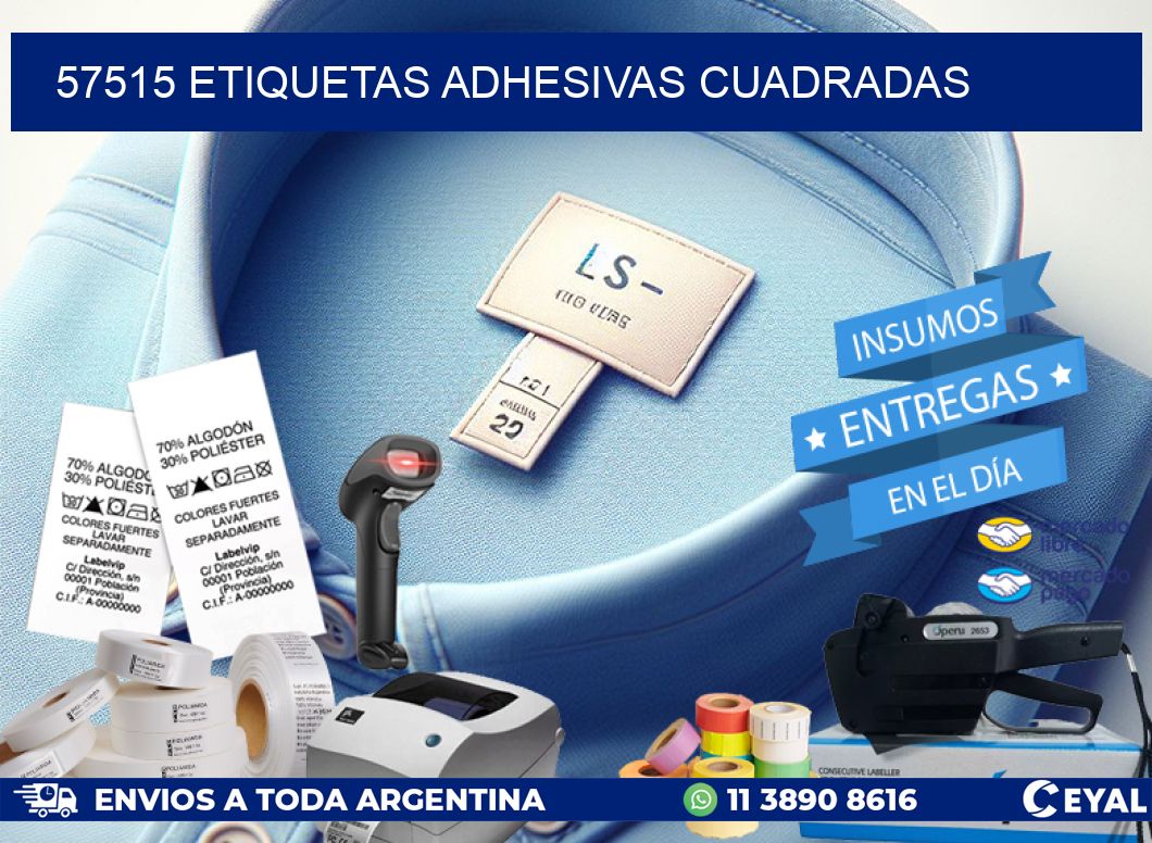 57515 ETIQUETAS ADHESIVAS CUADRADAS