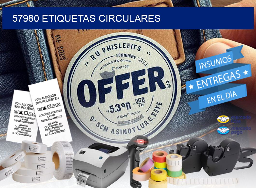 57980 ETIQUETAS CIRCULARES