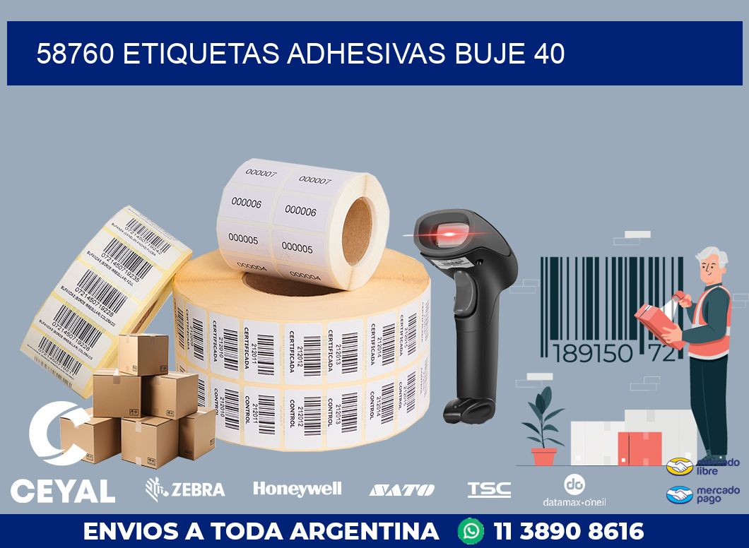 58760 ETIQUETAS ADHESIVAS BUJE 40