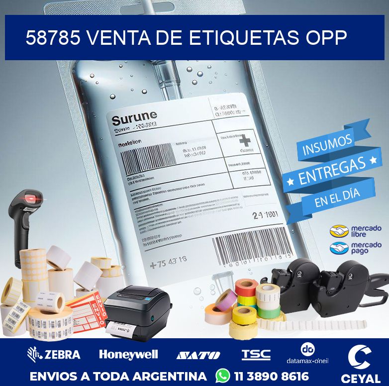 58785 VENTA DE ETIQUETAS OPP