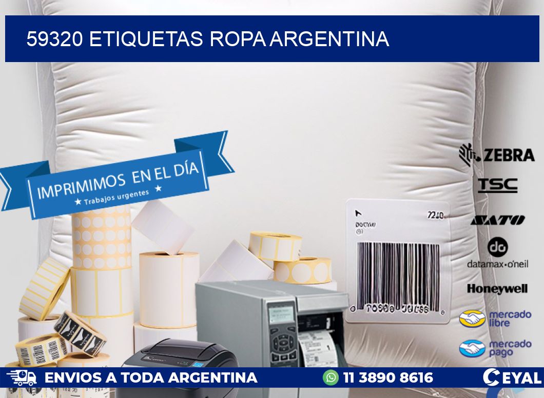 59320 ETIQUETAS ROPA ARGENTINA