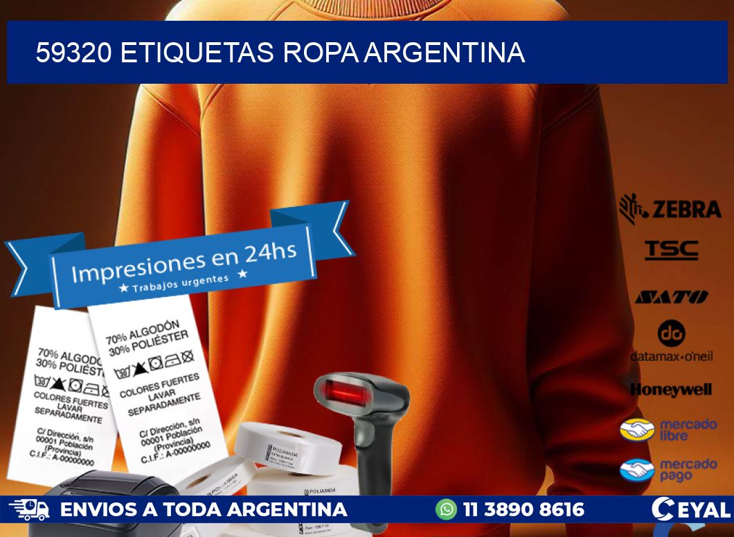 59320 ETIQUETAS ROPA ARGENTINA