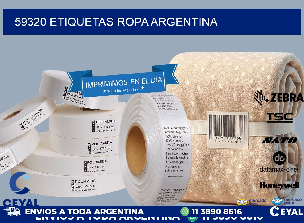 59320 ETIQUETAS ROPA ARGENTINA