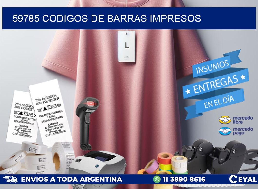 59785 Codigos de barras impresos
