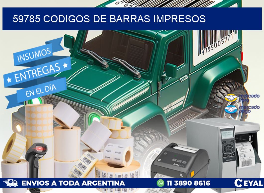 59785 Codigos de barras impresos