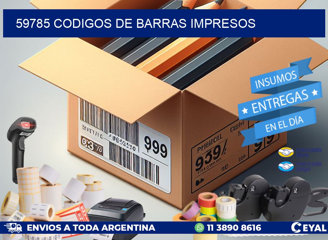 59785 Codigos de barras impresos