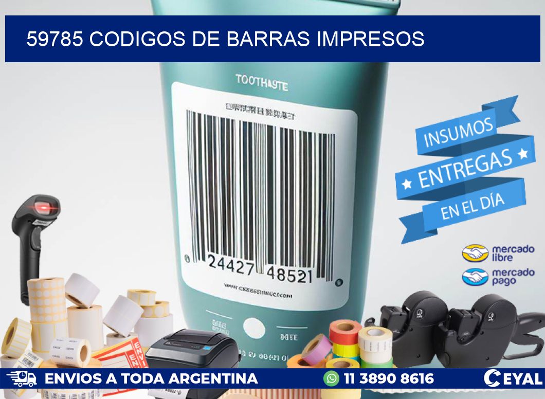 59785 Codigos de barras impresos