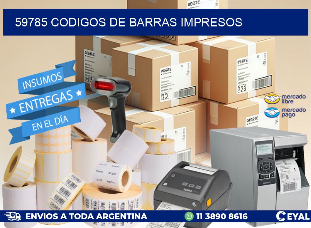 59785 Codigos de barras impresos