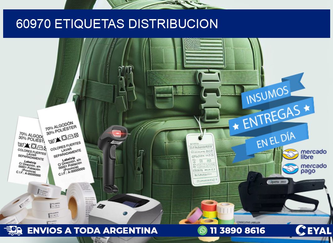 60970 etiquetas distribucion