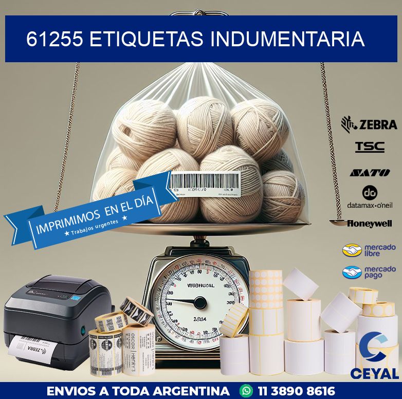 61255 ETIQUETAS INDUMENTARIA