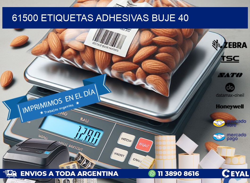 61500 etiquetas adhesivas buje 40