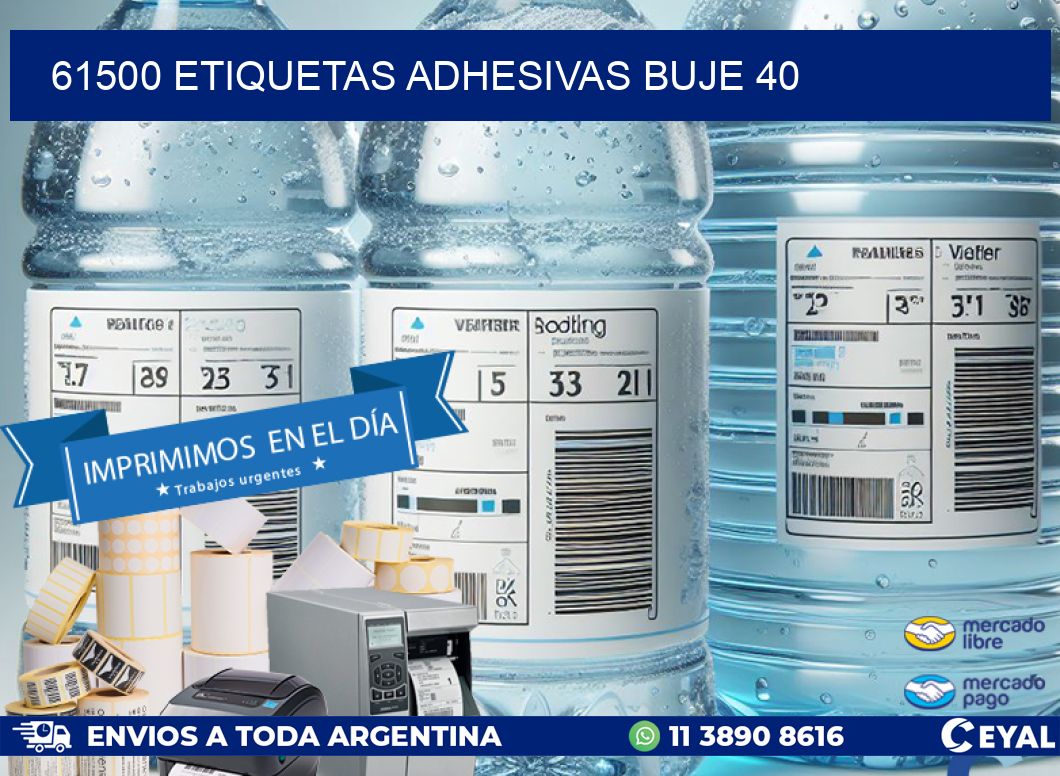 61500 etiquetas adhesivas buje 40