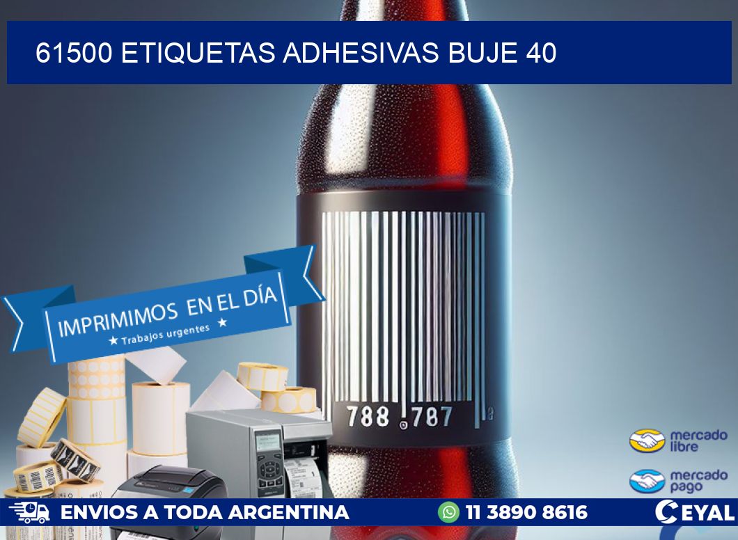 61500 etiquetas adhesivas buje 40