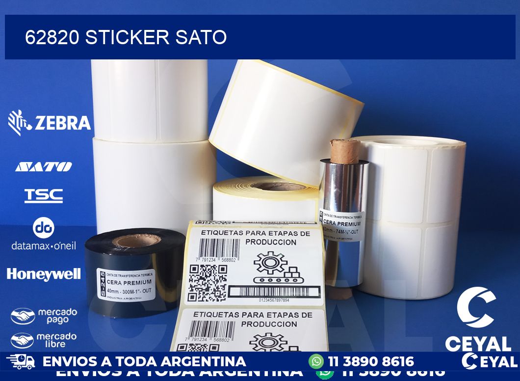 62820 sticker sato