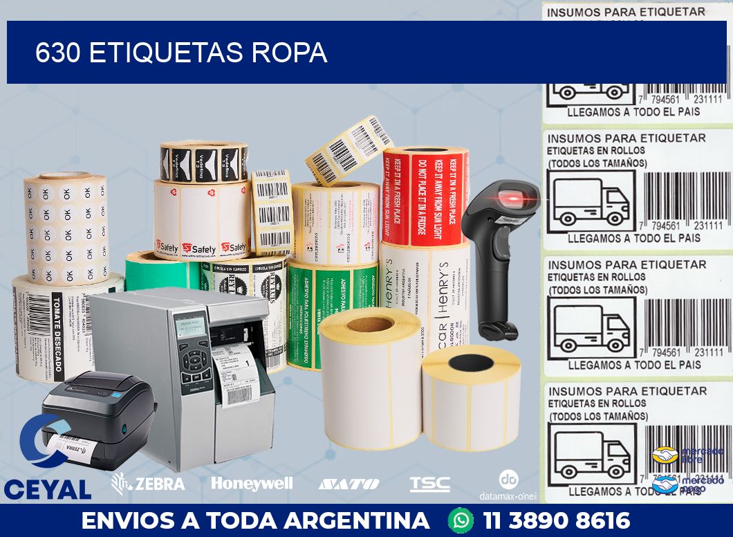 630 ETIQUETAS ROPA