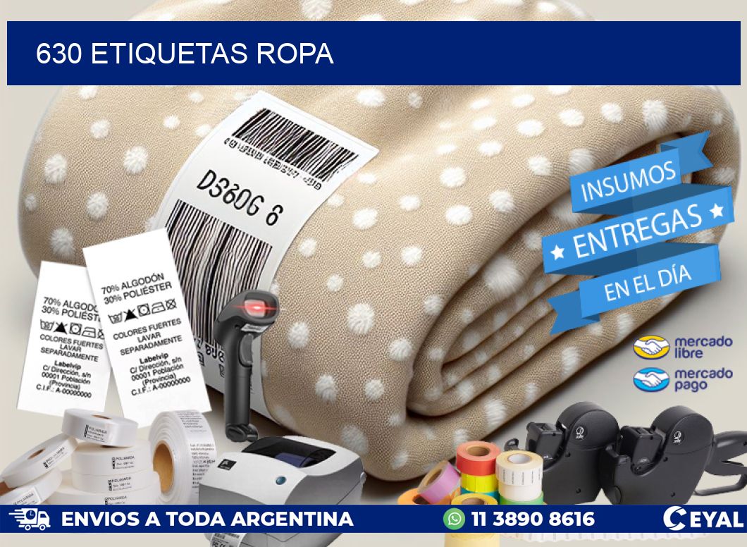 630 ETIQUETAS ROPA