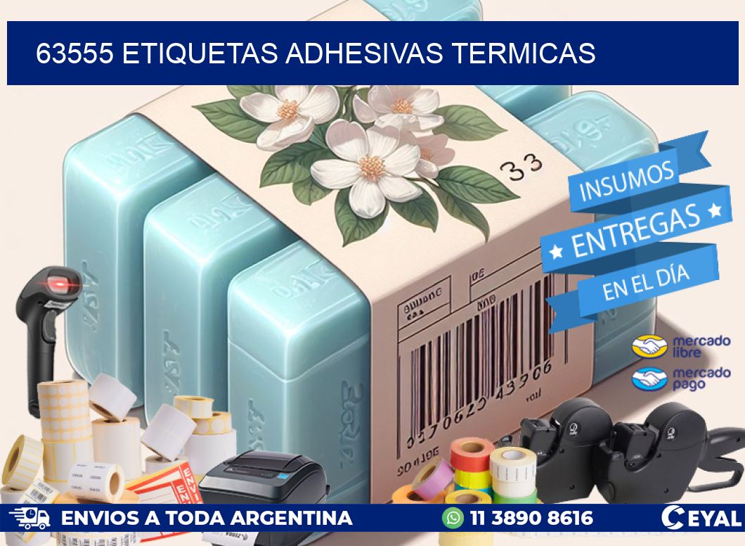 63555 etiquetas adhesivas termicas