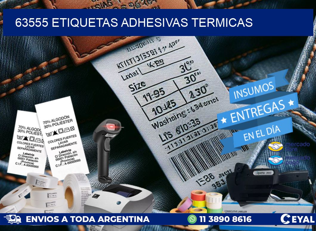 63555 etiquetas adhesivas termicas