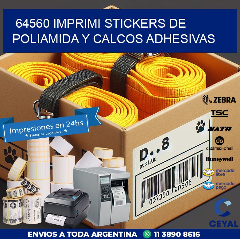 64560 IMPRIMI STICKERS DE POLIAMIDA Y CALCOS ADHESIVAS
