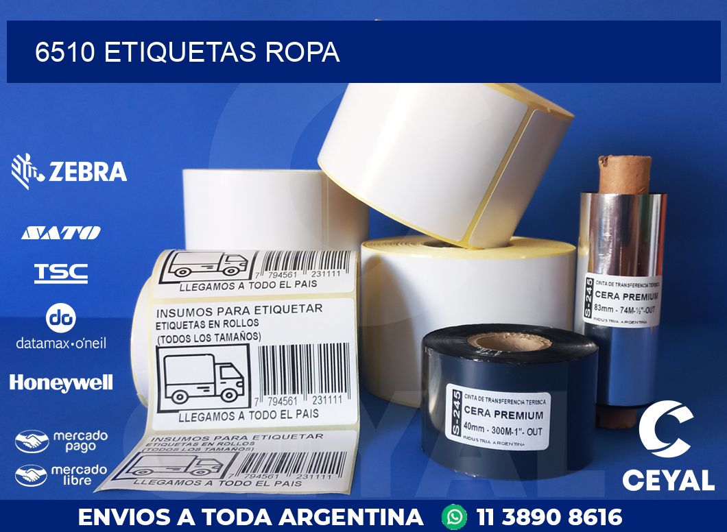 6510 ETIQUETAS ROPA