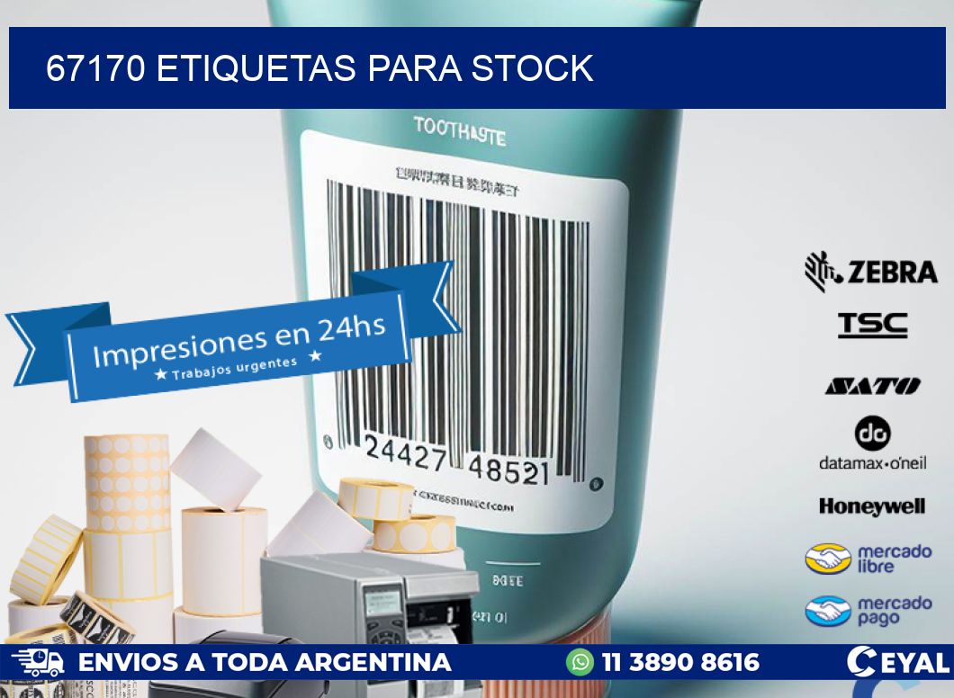 67170 ETIQUETAS PARA STOCK