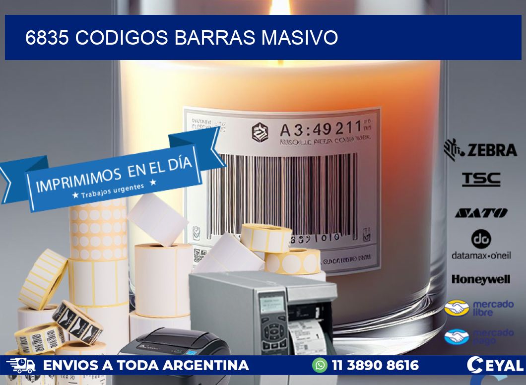 6835 CODIGOS BARRAS MASIVO