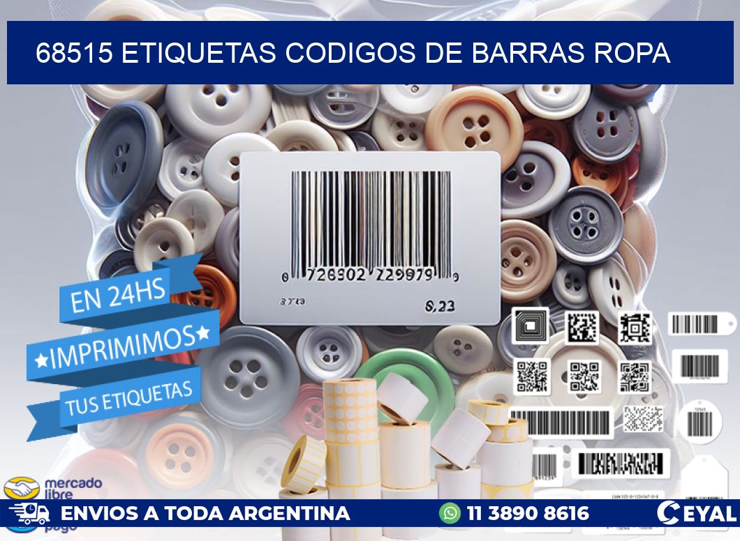 68515 ETIQUETAS CODIGOS DE BARRAS ROPA