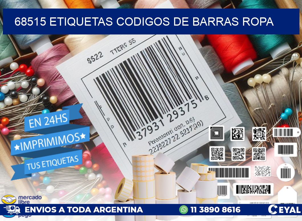 68515 ETIQUETAS CODIGOS DE BARRAS ROPA