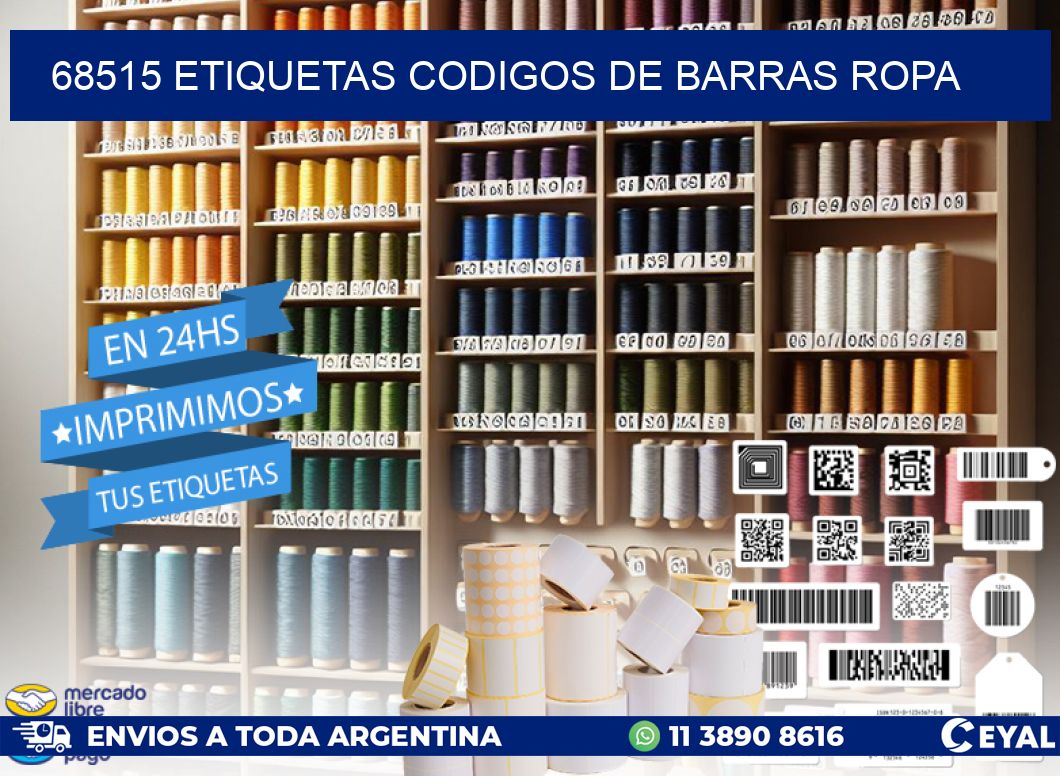 68515 ETIQUETAS CODIGOS DE BARRAS ROPA