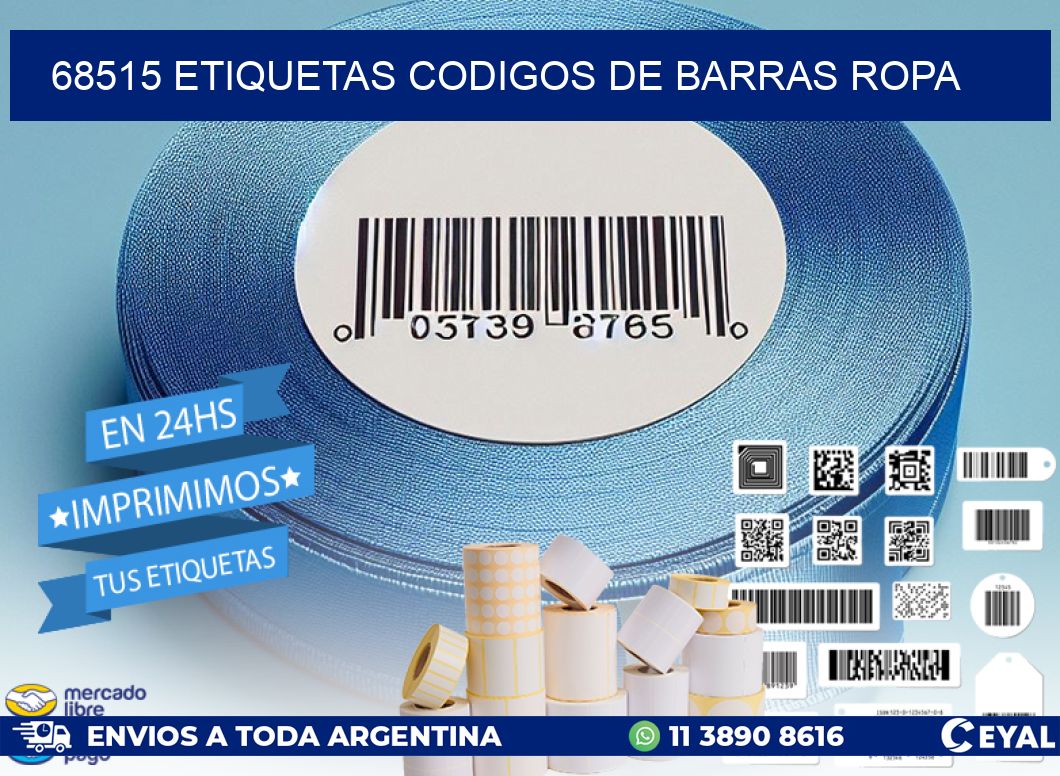 68515 ETIQUETAS CODIGOS DE BARRAS ROPA