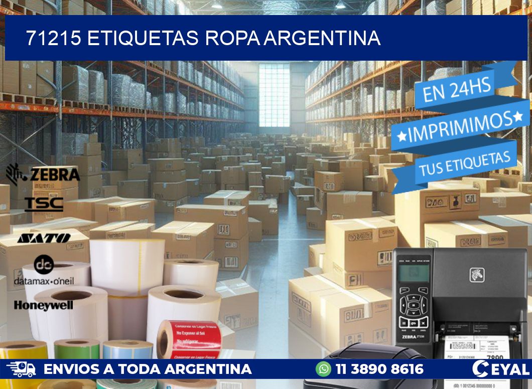 71215 ETIQUETAS ROPA ARGENTINA