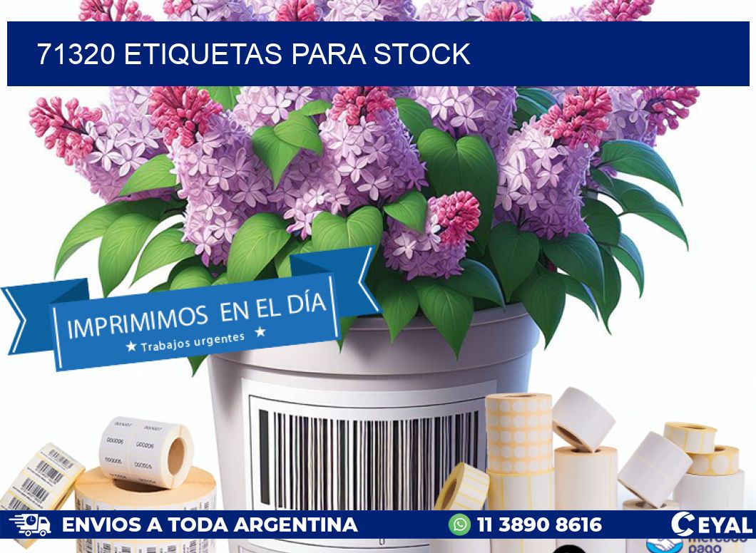 71320 ETIQUETAS PARA STOCK