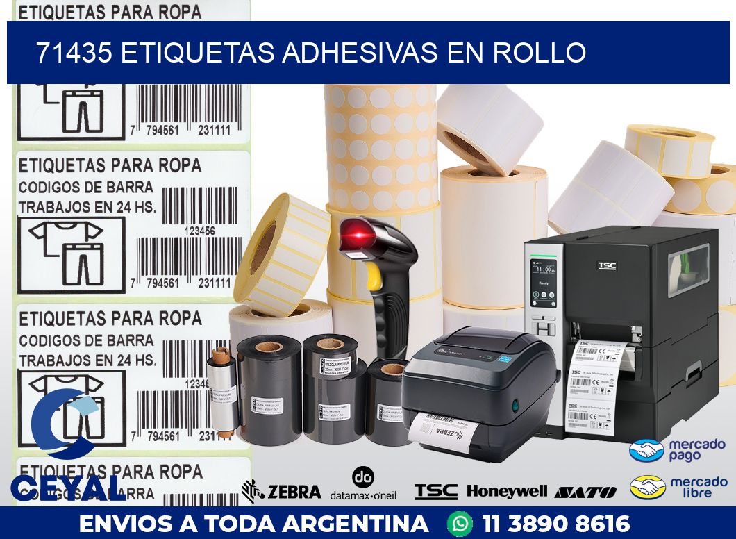 71435 etiquetas adhesivas en rollo