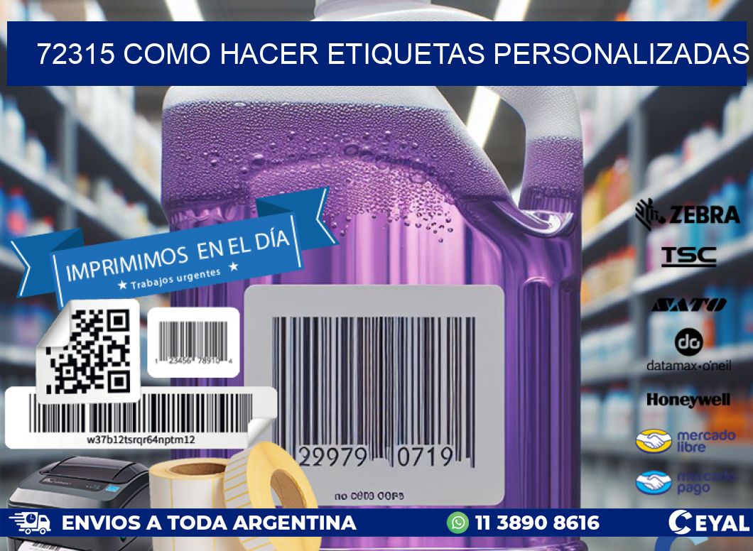 72315 como hacer etiquetas personalizadas