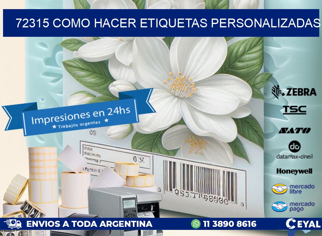 72315 como hacer etiquetas personalizadas