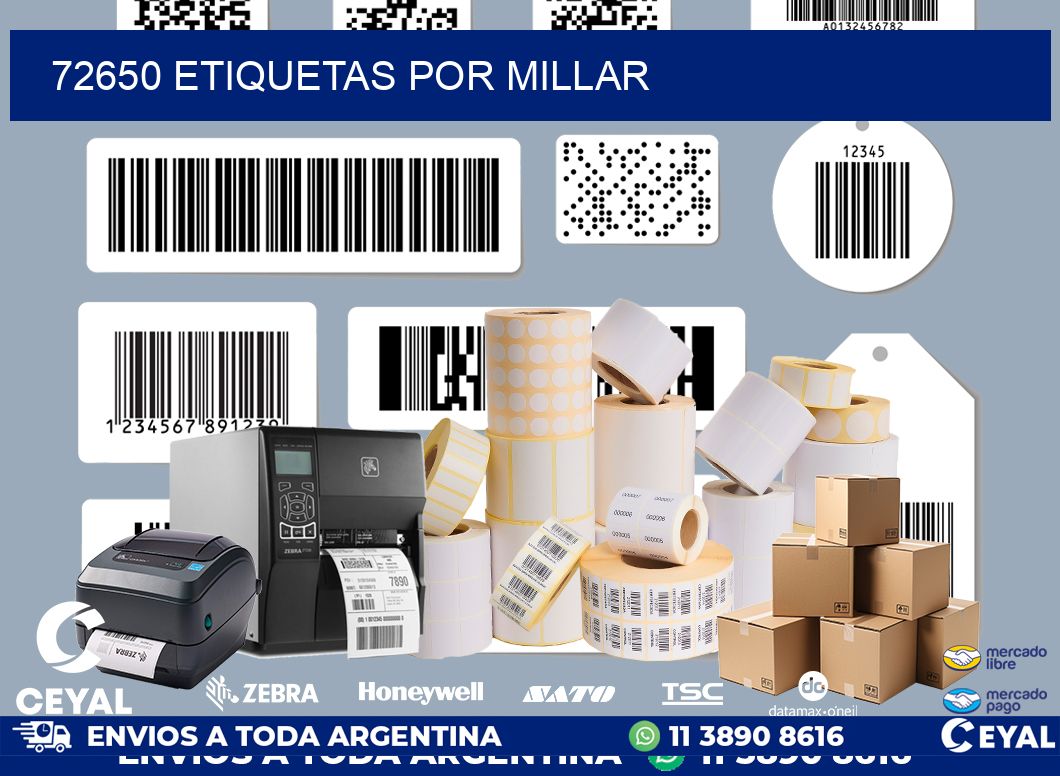 72650 etiquetas por millar