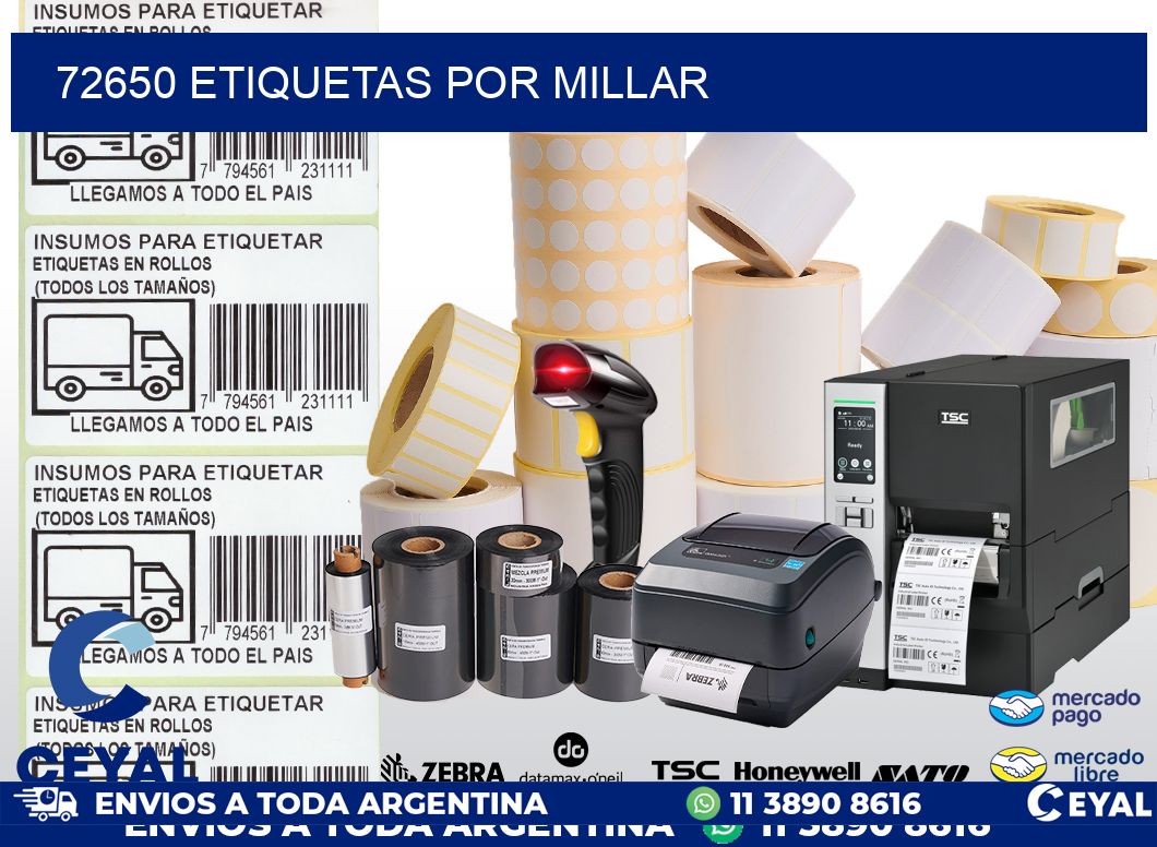 72650 etiquetas por millar