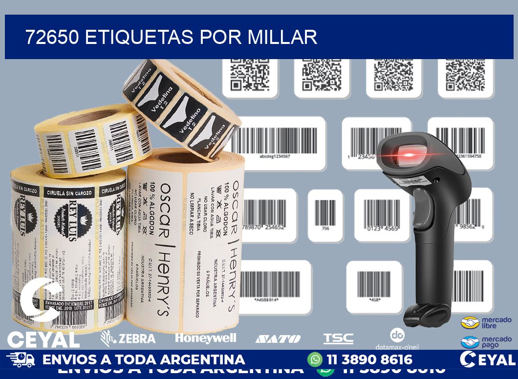 72650 etiquetas por millar